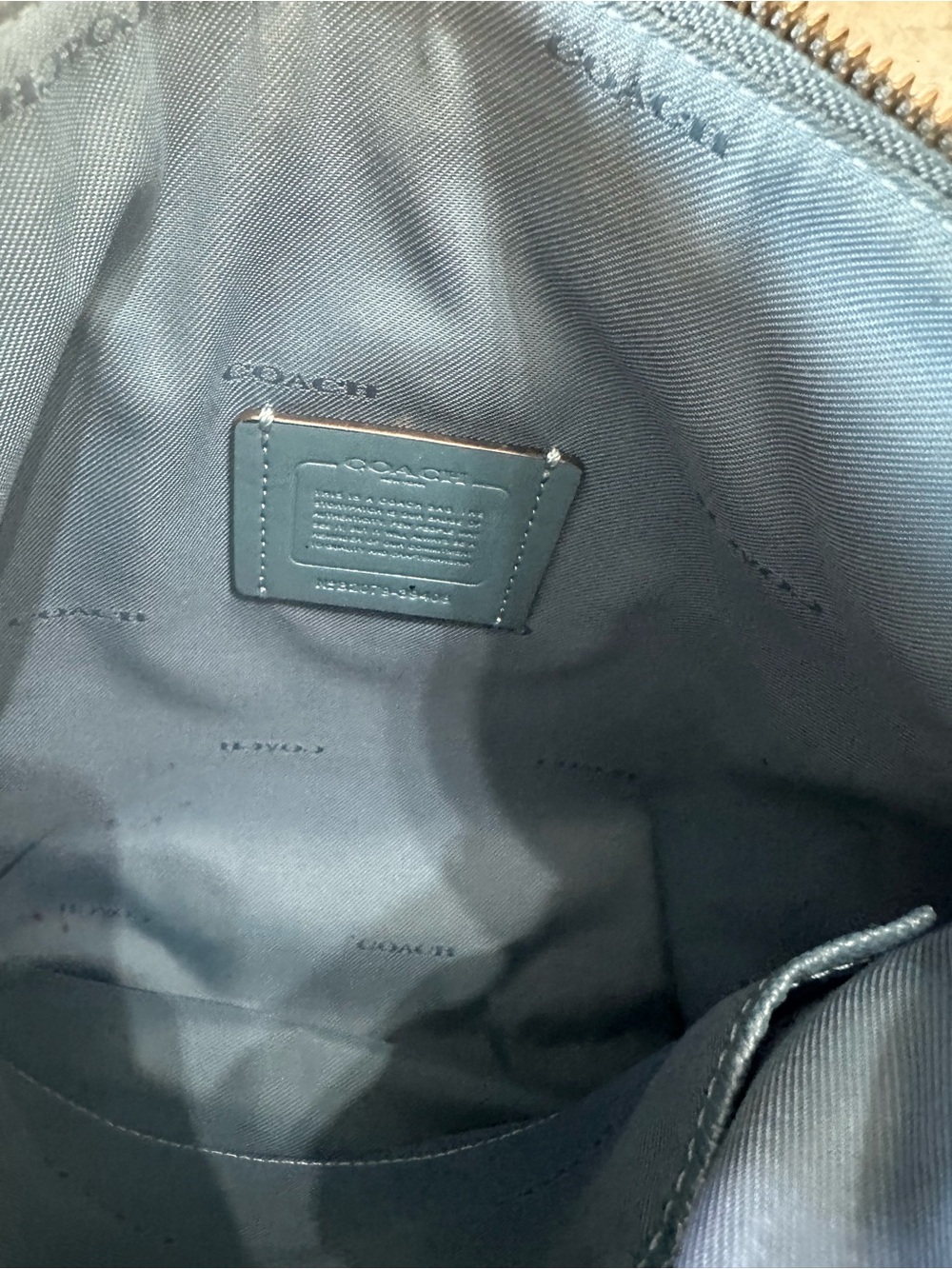 Coach Blue Sea Kitt Crossbody Bag Crossgrain Leather - Picture 6 of 7